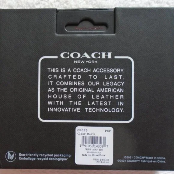 NWT Coach Airpods Pro Case with Candy Print - Picture 3 of 4